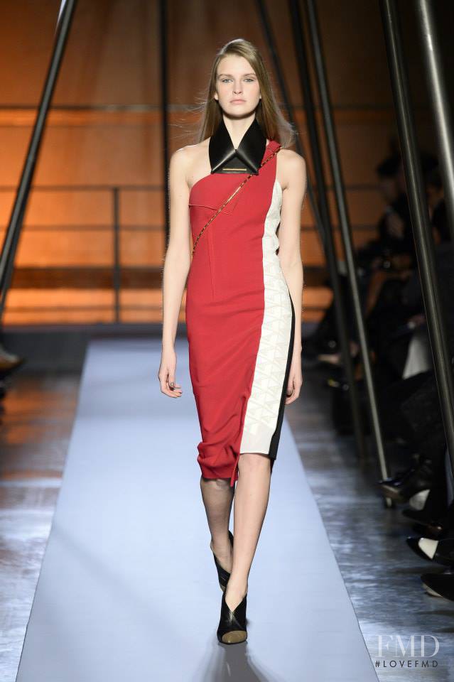 Ieva Palionyte featured in  the Roland Mouret fashion show for Autumn/Winter 2014