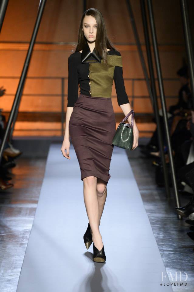 Larissa Marchiori featured in  the Roland Mouret fashion show for Autumn/Winter 2014