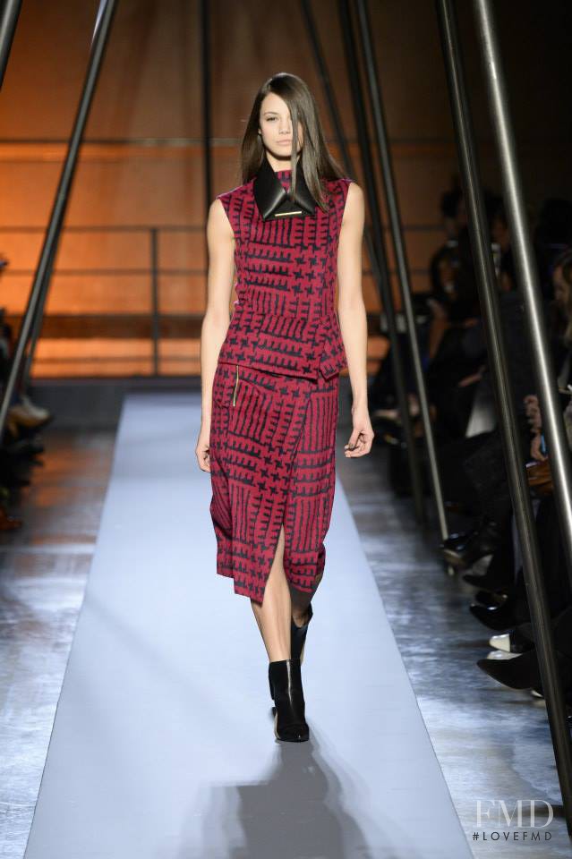 Anja Leuenberger featured in  the Roland Mouret fashion show for Autumn/Winter 2014