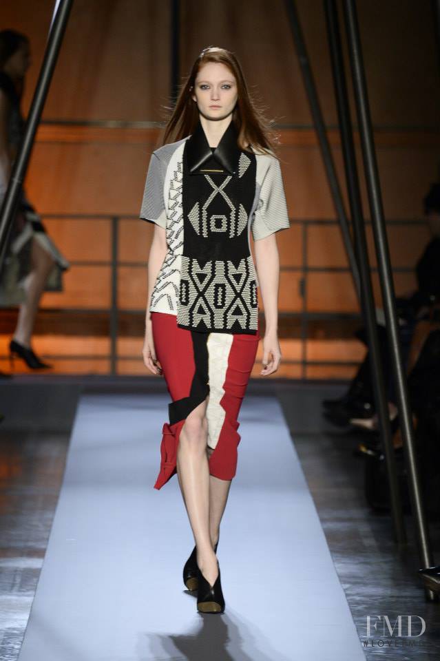 Sophie Touchet featured in  the Roland Mouret fashion show for Autumn/Winter 2014