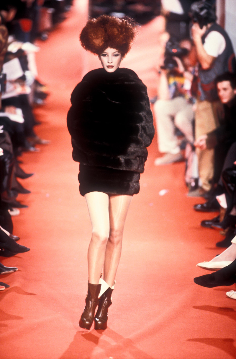 Christy Turlington featured in  the Vivienne Westwood fashion show for Autumn/Winter 1993