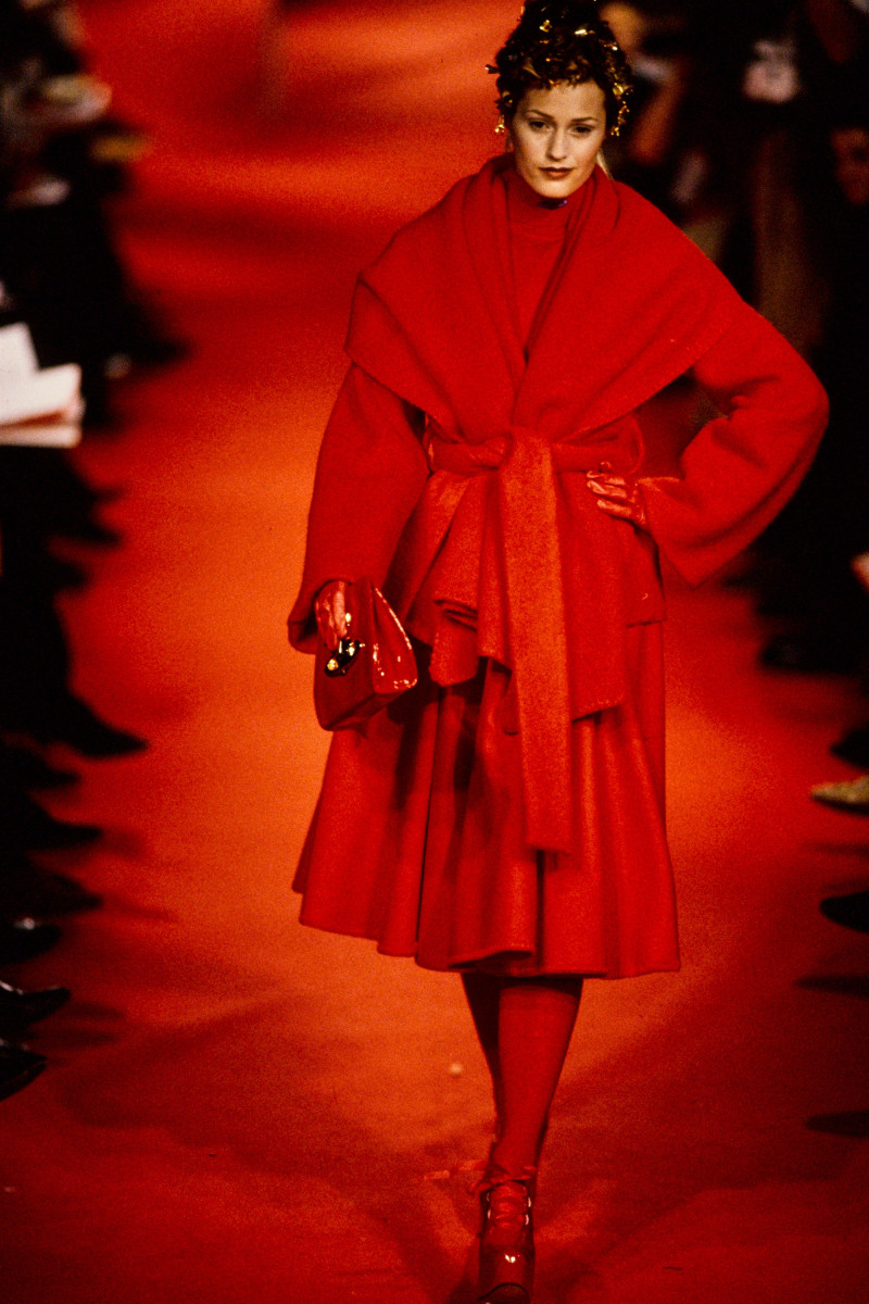 Yasmin Le Bon featured in  the Vivienne Westwood fashion show for Autumn/Winter 1993