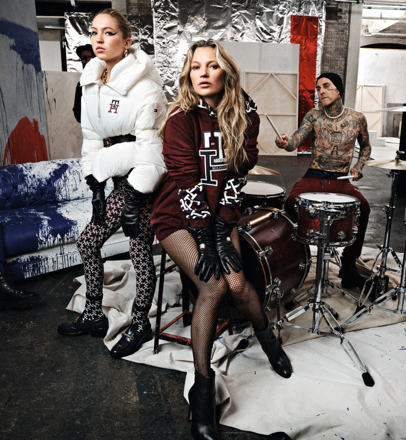 Kate Moss featured in  the Tommy Hilfiger Factory advertisement for Autumn/Winter 2022