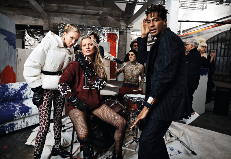 Kate Moss featured in  the Tommy Hilfiger Factory advertisement for Autumn/Winter 2022