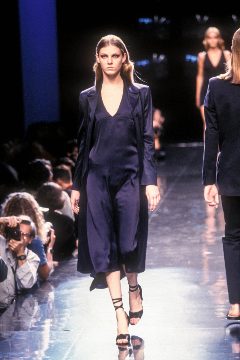 Angela Lindvall featured in  the Versus fashion show for Spring/Summer 1997