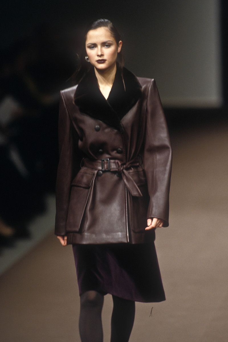 Tasha Tilberg featured in  the Hermès fashion show for Autumn/Winter 1997