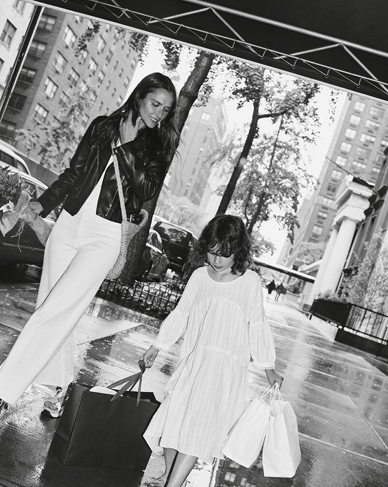 Tasha Tilberg featured in  the Zara Kids advertisement for Spring/Summer 2019