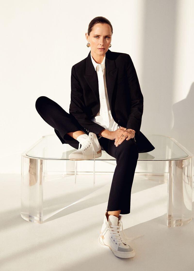 Tasha Tilberg featured in  the Mango advertisement for Pre-Fall 2019