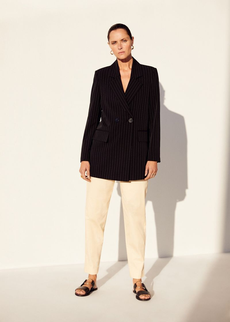 Tasha Tilberg featured in  the Mango advertisement for Pre-Fall 2019