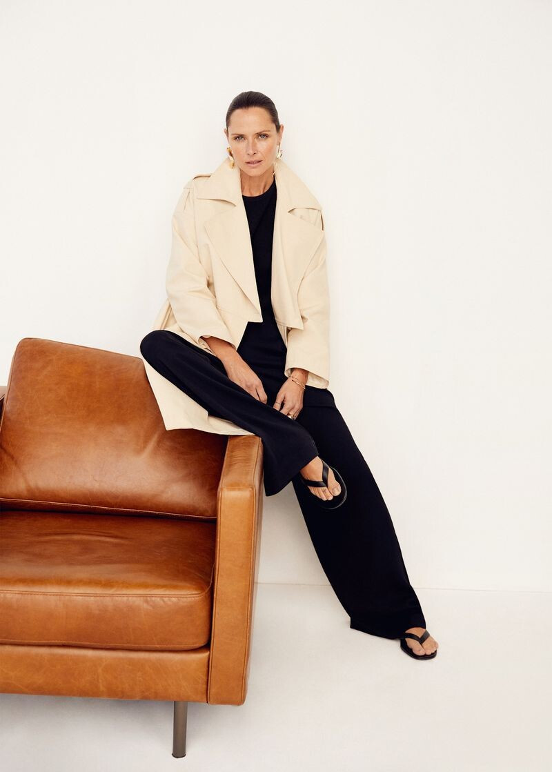 Tasha Tilberg featured in  the Mango advertisement for Pre-Fall 2019