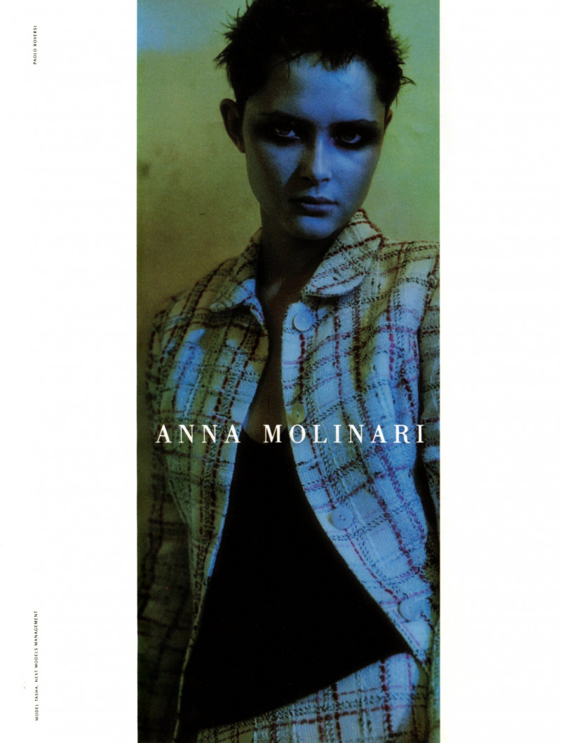 Tasha Tilberg featured in  the Anna Molinari advertisement for Spring/Summer 1998
