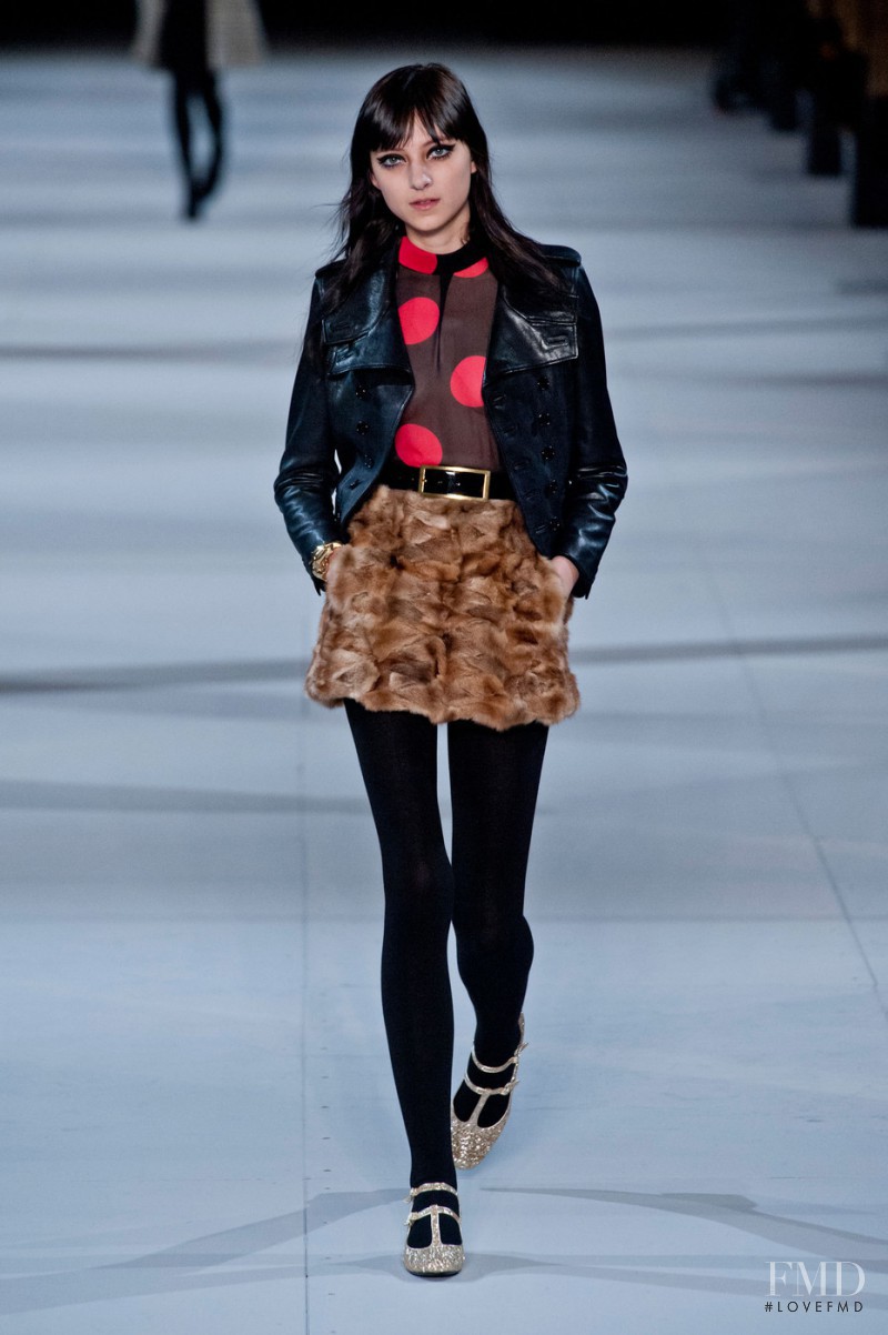 Sarah Engelland featured in  the Saint Laurent fashion show for Autumn/Winter 2014
