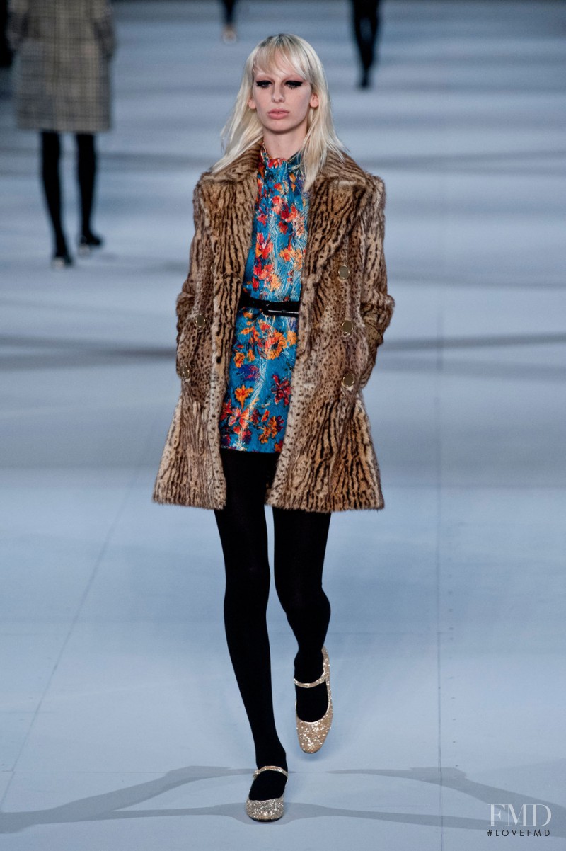 Lili Sumner featured in  the Saint Laurent fashion show for Autumn/Winter 2014