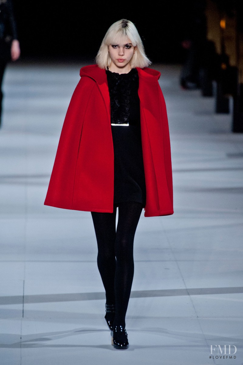 Julia Cumming featured in  the Saint Laurent fashion show for Autumn/Winter 2014