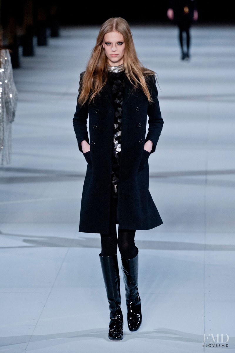 Lexi Boling featured in  the Saint Laurent fashion show for Autumn/Winter 2014