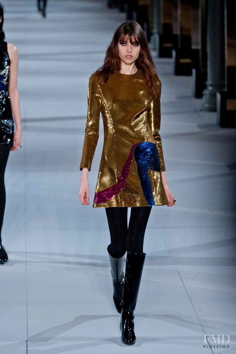 Grace Hartzel featured in  the Saint Laurent fashion show for Autumn/Winter 2014