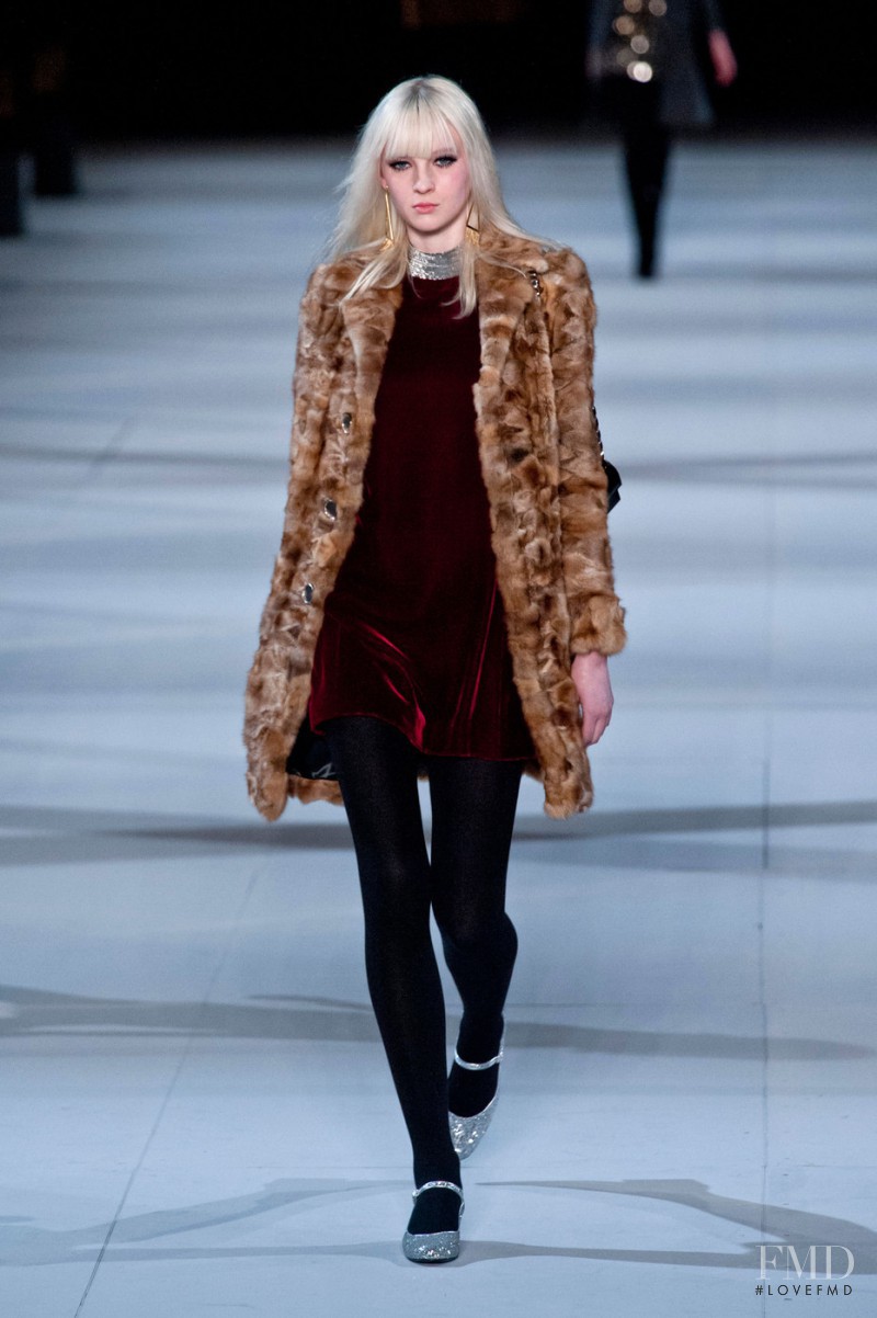 Nastya Sten featured in  the Saint Laurent fashion show for Autumn/Winter 2014