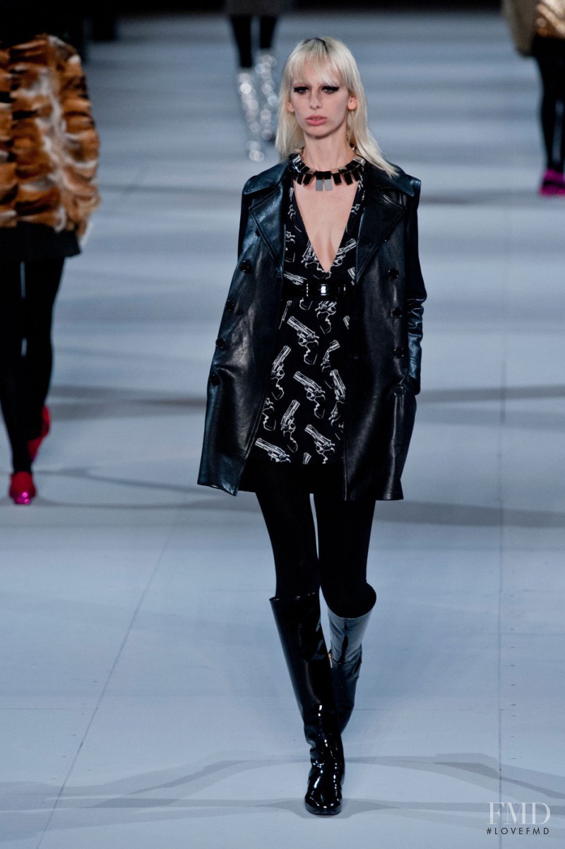 Lili Sumner featured in  the Saint Laurent fashion show for Autumn/Winter 2014