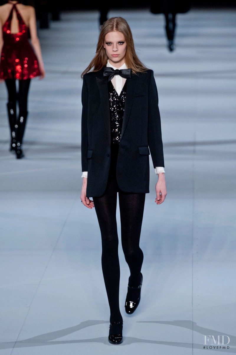 Lexi Boling featured in  the Saint Laurent fashion show for Autumn/Winter 2014