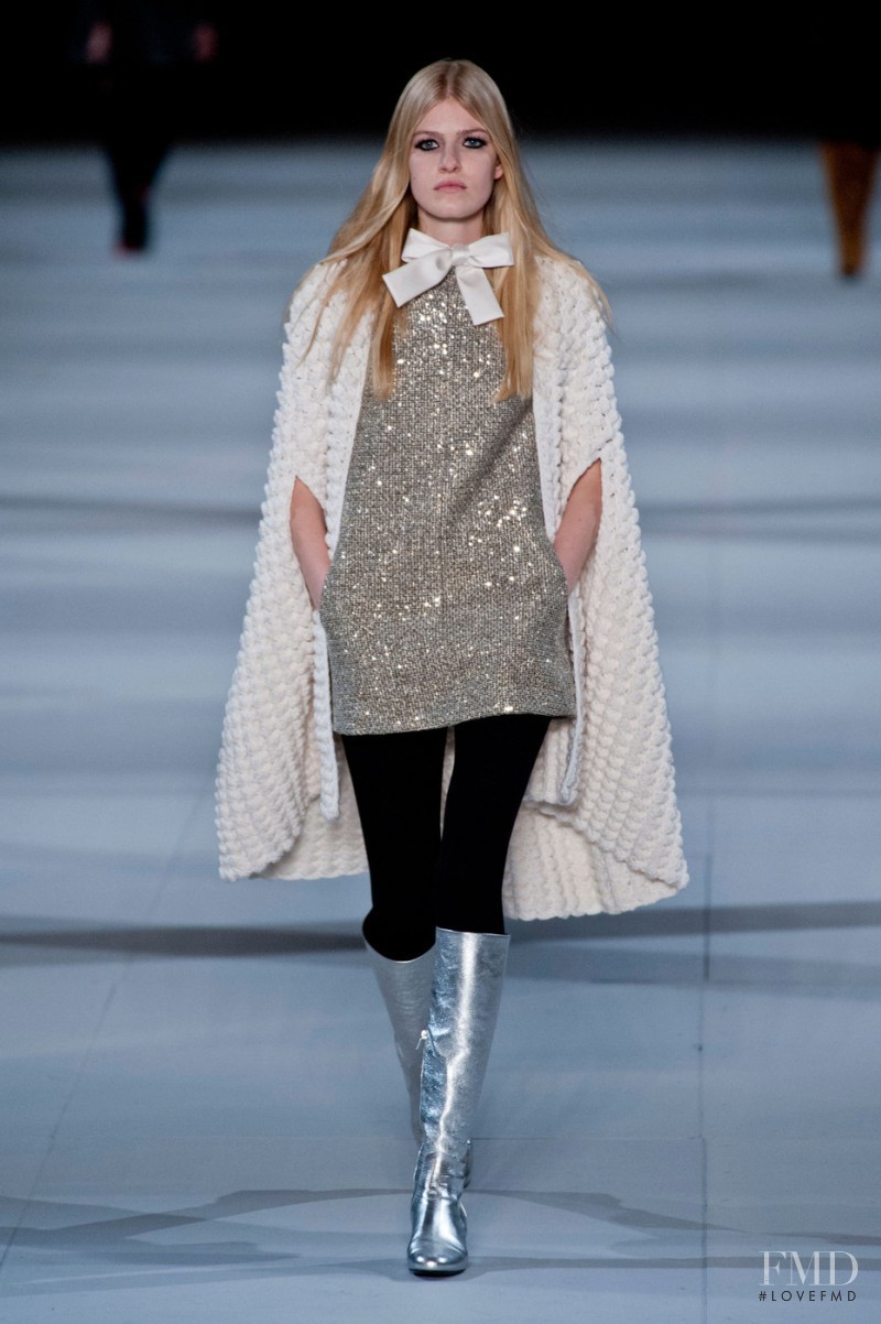 Louise Parker featured in  the Saint Laurent fashion show for Autumn/Winter 2014
