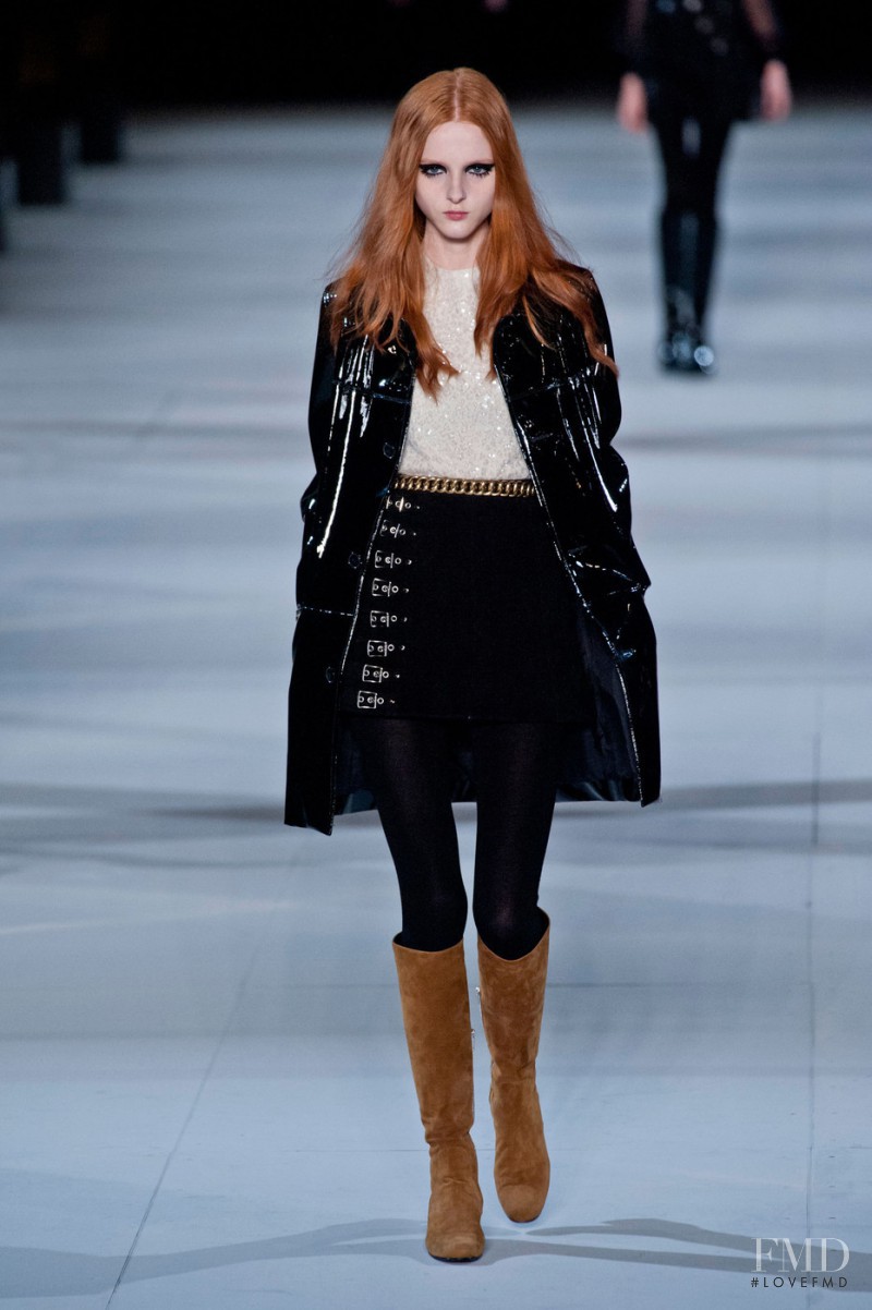 Madison Stubbington featured in  the Saint Laurent fashion show for Autumn/Winter 2014