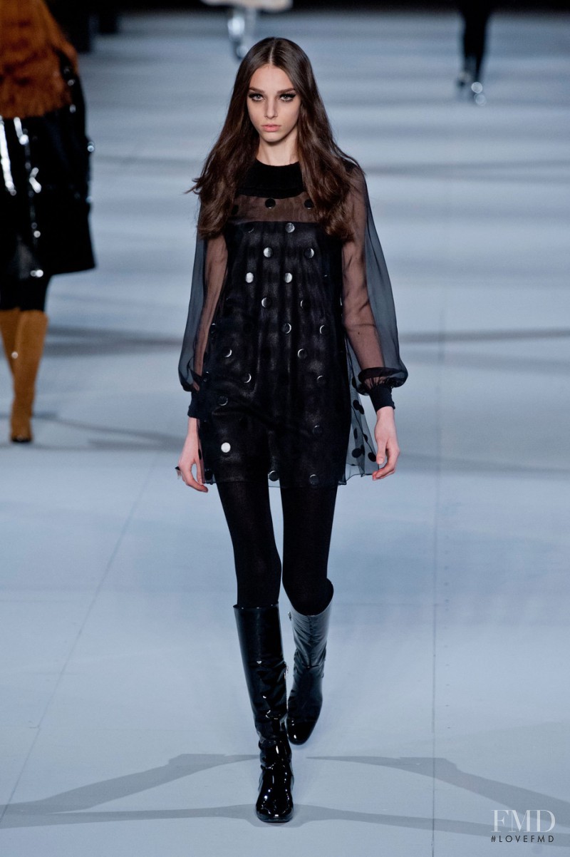 Larissa Marchiori featured in  the Saint Laurent fashion show for Autumn/Winter 2014