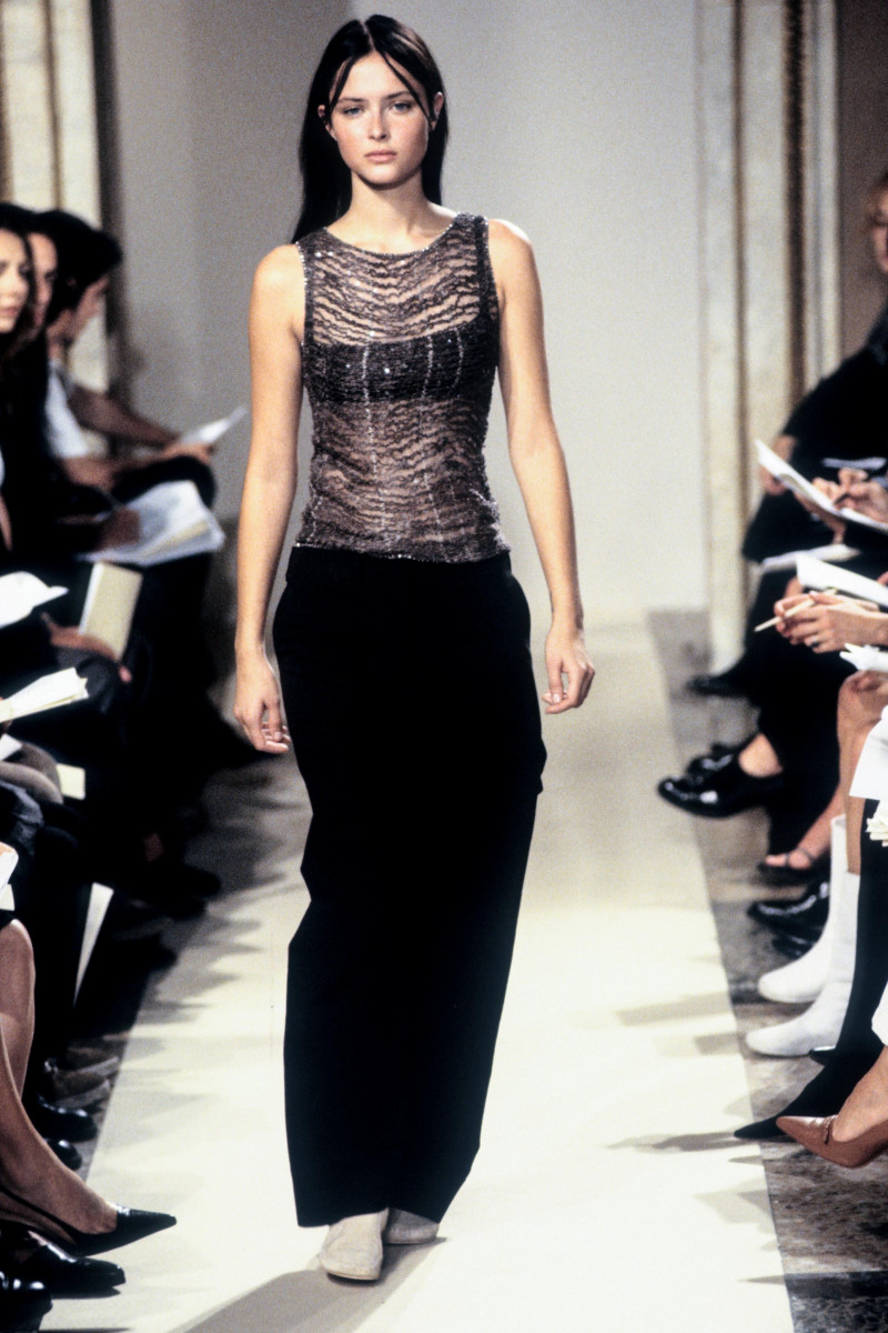 Tasha Tilberg featured in  the Victor Alfaro fashion show for Spring/Summer 1999