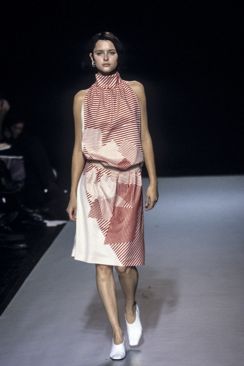 Tasha Tilberg featured in  the Martine Sitbon fashion show for Spring/Summer 1999