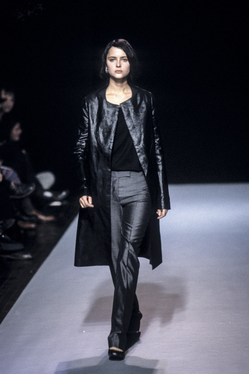 Tasha Tilberg featured in  the Martine Sitbon fashion show for Spring/Summer 1999