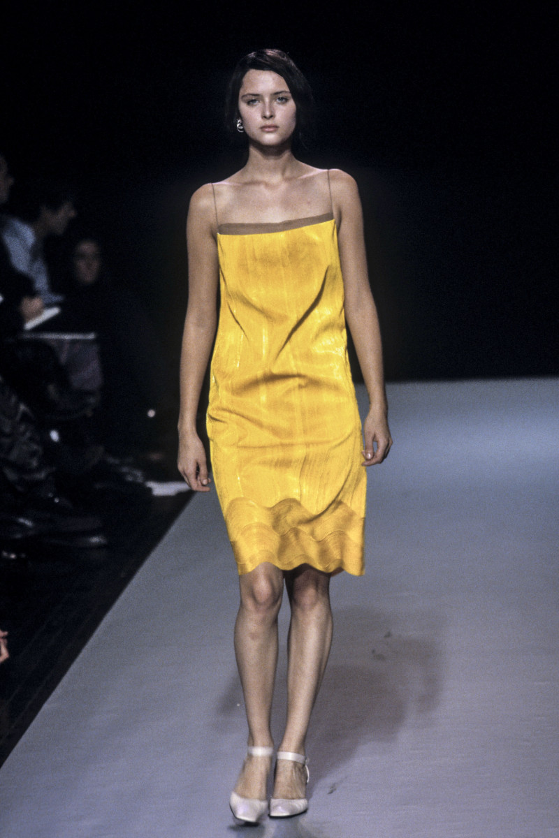 Tasha Tilberg featured in  the Martine Sitbon fashion show for Spring/Summer 1999