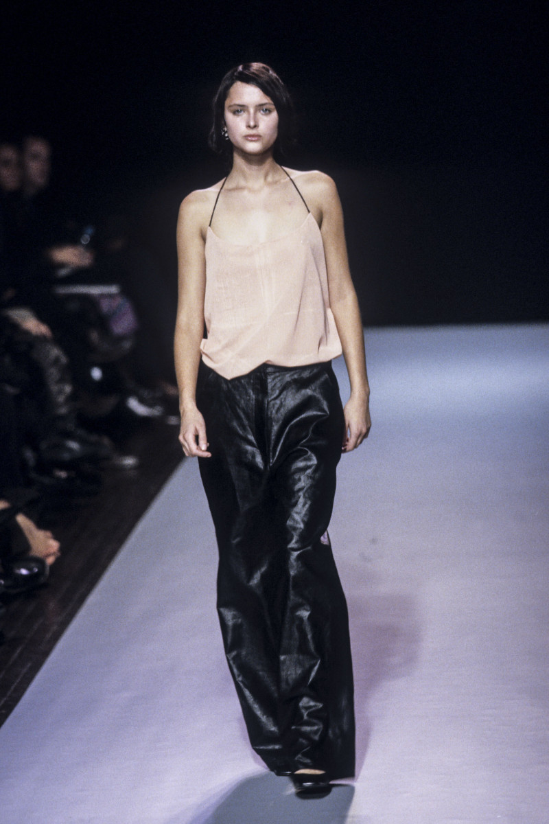 Tasha Tilberg featured in  the Martine Sitbon fashion show for Spring/Summer 1999