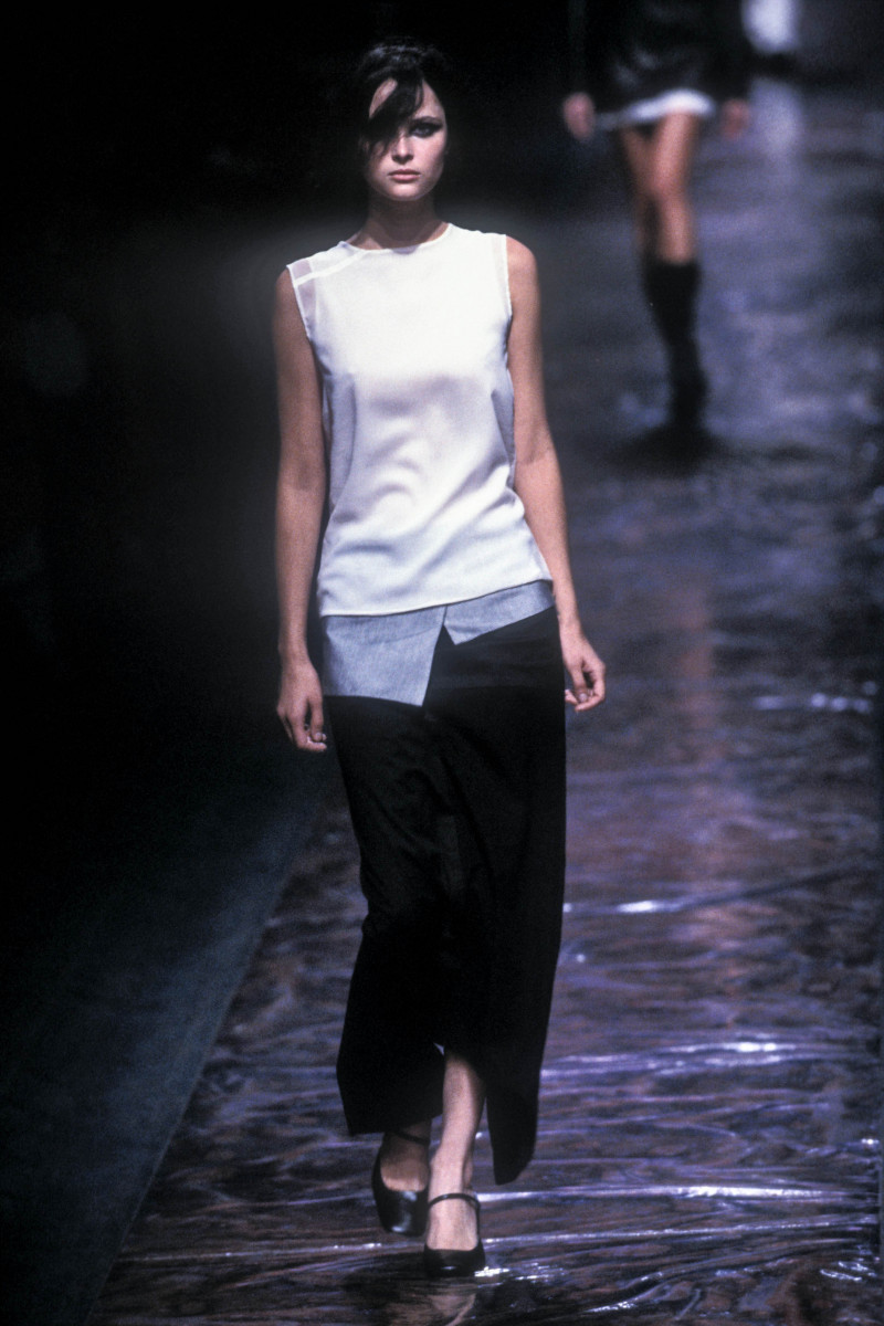 Tasha Tilberg featured in  the Versus fashion show for Spring/Summer 1999