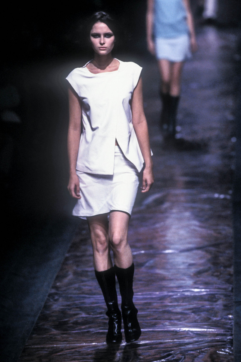 Tasha Tilberg featured in  the Versus fashion show for Spring/Summer 1999