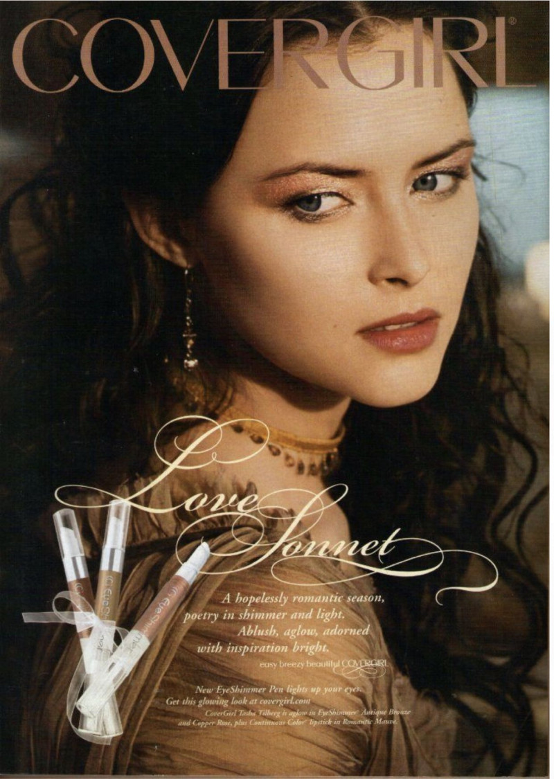 Tasha Tilberg featured in  the Cover Girl advertisement for Autumn/Winter 2003