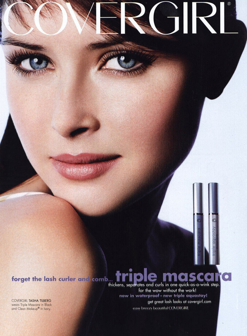 Tasha Tilberg featured in  the Cover Girl advertisement for Spring/Summer 2002