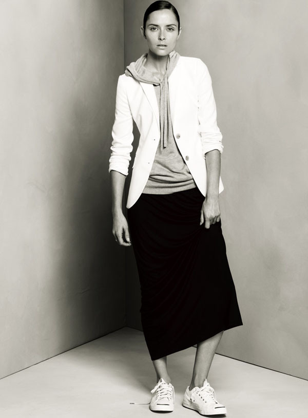 Tasha Tilberg featured in  the J.Crew lookbook for Pre-Fall 2011