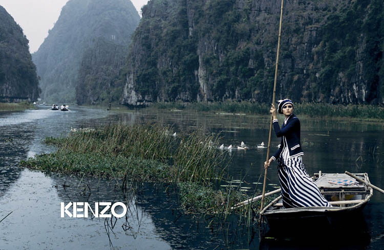 Tasha Tilberg featured in  the Kenzo advertisement for Spring/Summer 2006