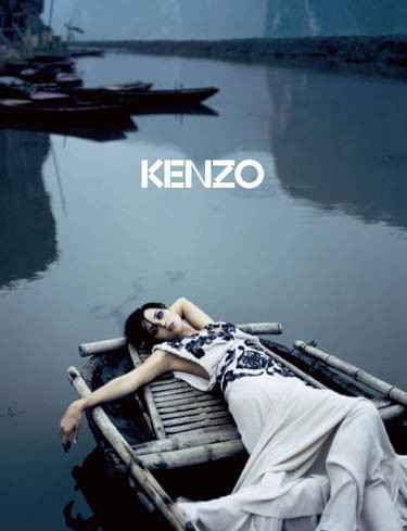 Tasha Tilberg featured in  the Kenzo advertisement for Spring/Summer 2006