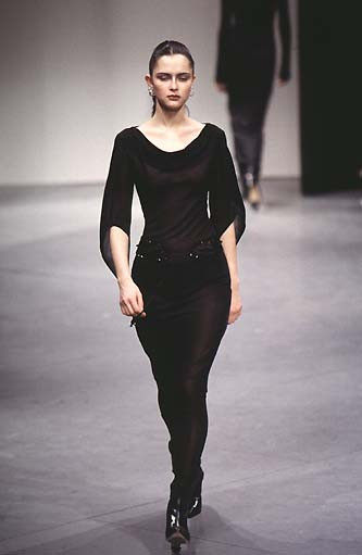 Tasha Tilberg featured in  the Mark Eisen fashion show for Autumn/Winter 1997