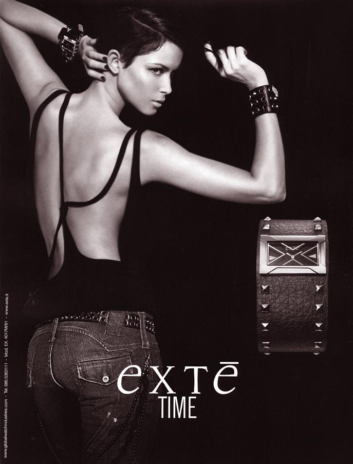 Tasha Tilberg featured in  the Exte advertisement for Autumn/Winter 2007