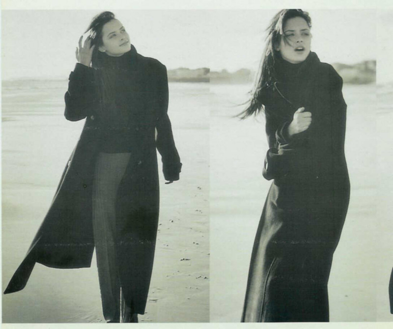 Tasha Tilberg featured in  the Mango lookbook for Autumn/Winter 1996