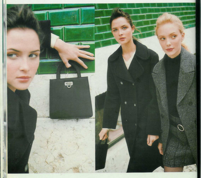 Tasha Tilberg featured in  the Mango lookbook for Autumn/Winter 1996