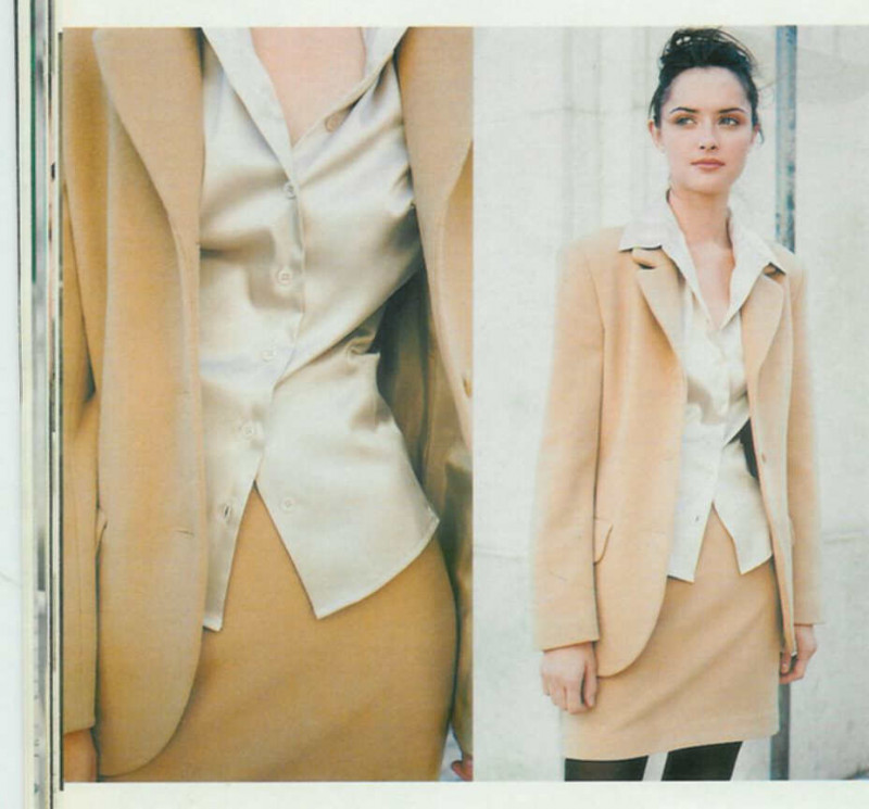 Tasha Tilberg featured in  the Mango lookbook for Autumn/Winter 1996