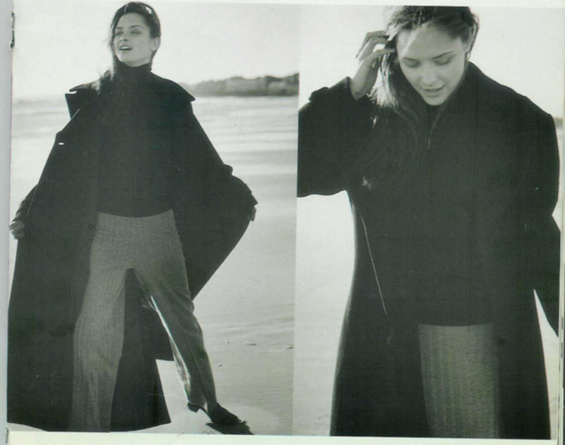 Tasha Tilberg featured in  the Mango lookbook for Autumn/Winter 1996