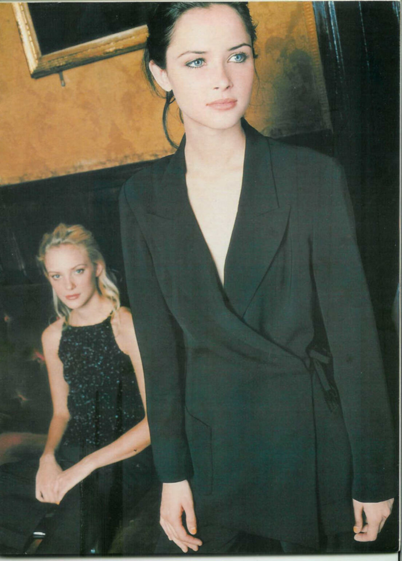 Tasha Tilberg featured in  the Mango lookbook for Autumn/Winter 1996