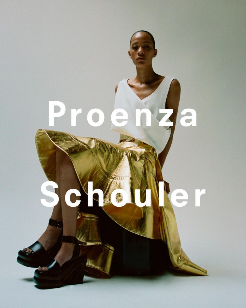 Selena Forrest featured in  the Proenza Schouler advertisement for Spring/Summer 2023