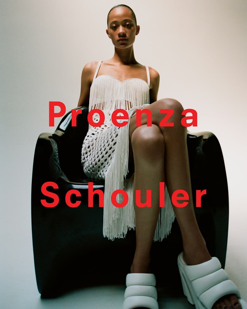 Selena Forrest featured in  the Proenza Schouler advertisement for Spring/Summer 2023