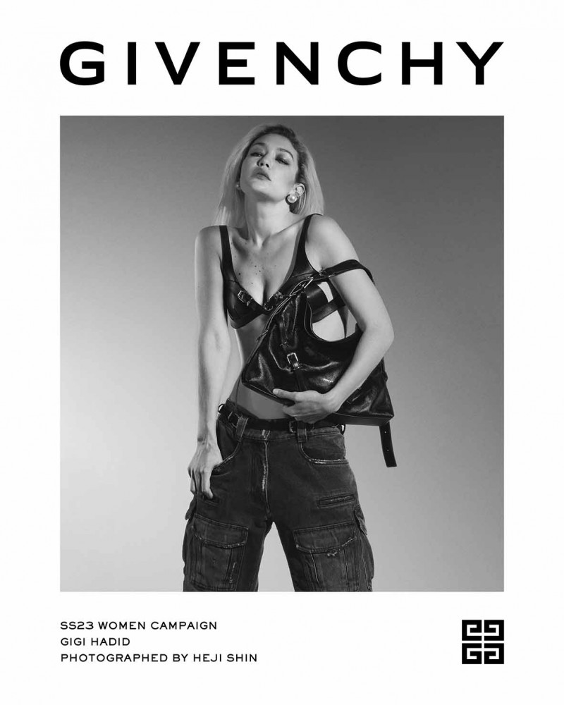 Gigi Hadid featured in  the Givenchy advertisement for Spring/Summer 2023