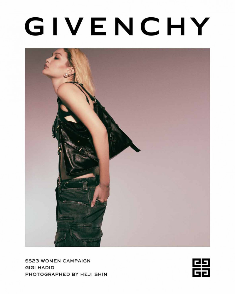 Gigi Hadid featured in  the Givenchy advertisement for Spring/Summer 2023