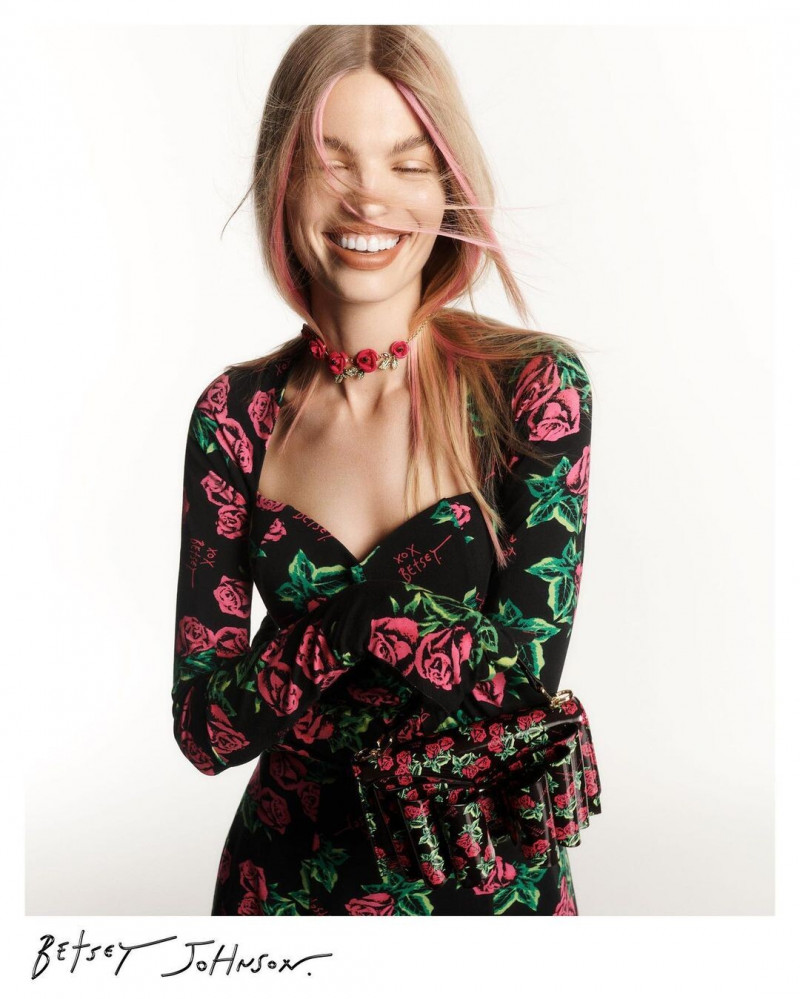 Daphne Groeneveld featured in  the Betsey Johnson advertisement for Autumn/Winter 2022